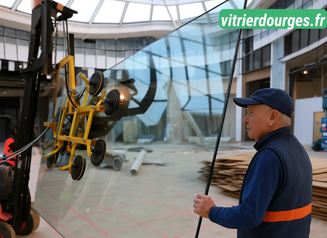 Remplacement de vitrine magasin Dourges